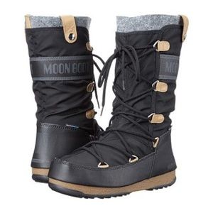 Tecnica Moon Boots W.E. Lace Up Felt Shell Black Size 38